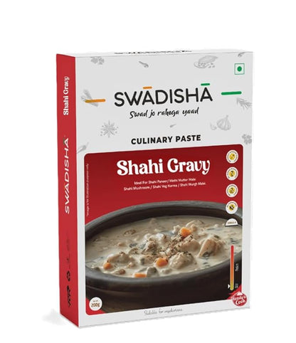 Swadisha Shahi Gravy Ready To Cook Curry Paste I 200gms I 3 Easy Steps Recipe I Add Your Choice Of Cooked Meat or Vegetables I Authentic Taste INo Preservatives I Serves 46 I Ready In 15 Mins