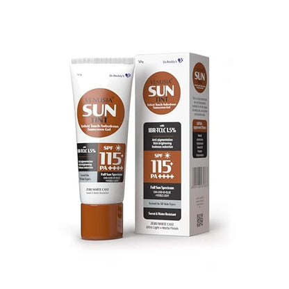 Venusia Tinted sunscreen SPF115I Full spectrum protection I UVA UVB Blue light protect I with Anti-oxidant I Sweat & water resistant I No white cast I clinically tested for all skin types I 50 g Pack of 1