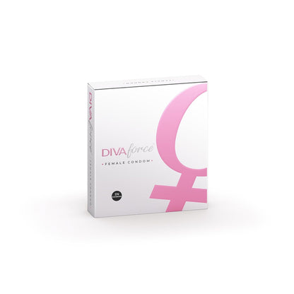 Divaforce Female Condoms - 2 Count| Lavender scented| Unique design| No side effects