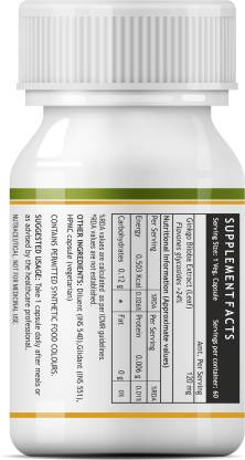 Inlife Ginkgo Supplement 120 mg for Healthy Brain Function - 60 Veg Capsules  (60 Capsules)