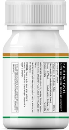 Inlife Wheat Germ Oil Supplement 500 mg Capsules (60)