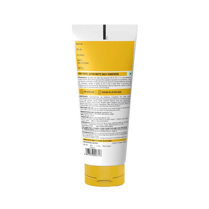 Fabessentials Ultra Matte Daily Sunscreen SPF 45 PA++++  50 gm  High UVA/UVB Protection  Vitamin E  Niacinamide  BroadSpectrum Protection  For All Skin Type  6 Hrs. Sun Protection