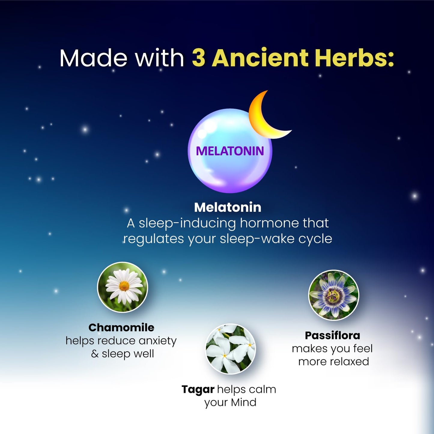 Himalayan Organics Melatonin 5MG Gummies with Tagar Chamomile Extract I L-Threnine & Vitamin B6 | Relaxed & Restful Sleep | Non Habit Forming Formula | Improves Sleep Quality Natural Sleep Soothing Sleep