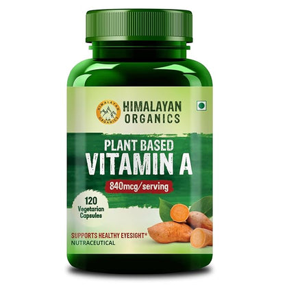 Himalayan Organics Plant-Based Vitamin A Supplement Supports Healthy Eye Sight | Natural Anti-Oxidant (120 Capsules)