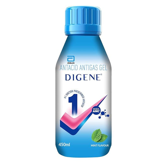 Digene Acidity & Gas Relief Gel (Mint  450ml) (Pack of 1)