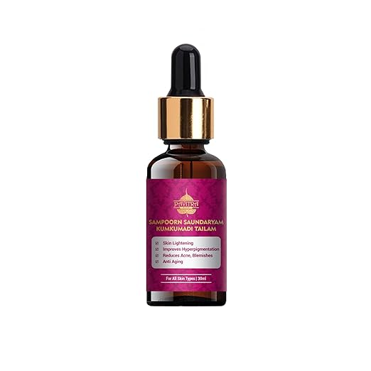 Pavitra Sampoorn Saundaryam Kumkumadi Tailam (Oil) for Glowing & Youthful Skin 30ml (Pack of 1)