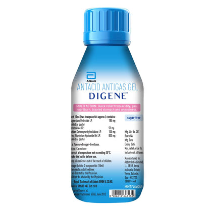 Digene Acidity & Gas Relief Gel (Mint  450ml) (Pack of 1)