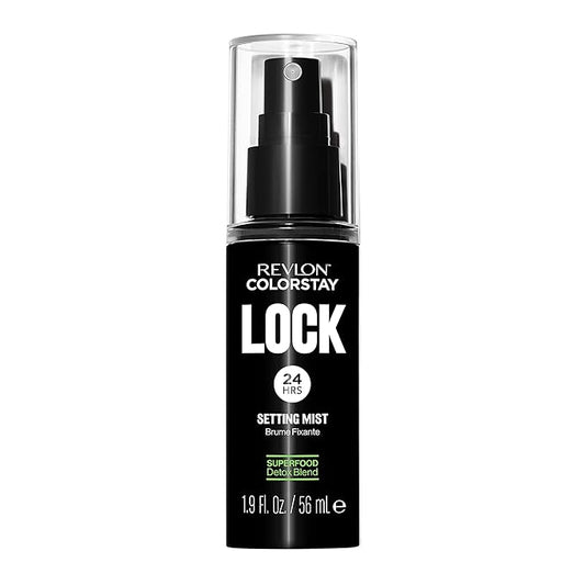 Revlon Colorstay 24 Hr Lock Setting Mist Keeps Face Makeup from Melting & Fading Mattifying Blurring & Oil Absorbing Face Spray Transfer-proof & Mask Friendly 1.9 fl oz. Clear