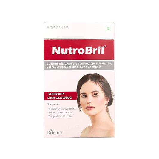 Brinton Nutrobril Tablet with Vitamin CEB3 & Grape Seed Extract  Alpha Lipoic Acid  Boost Energy Level & Healthy Blood Sugar30 tablets