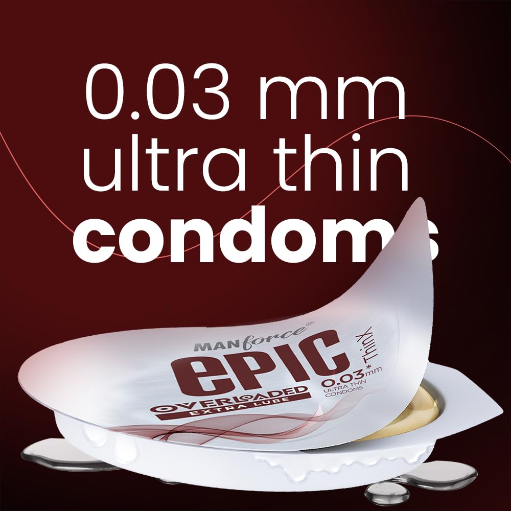Manforce Epic thinx  Overloaded extra lube ( Pack of 3 s)