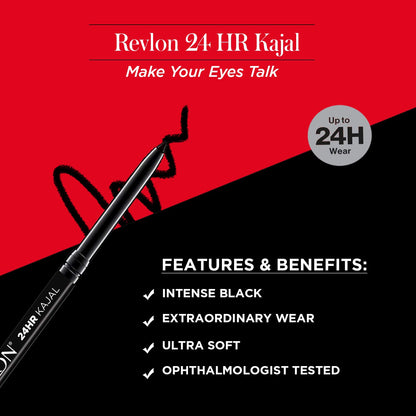 REVLON 24 Hr Kajal Matte Finish 0.35g - Intense Black