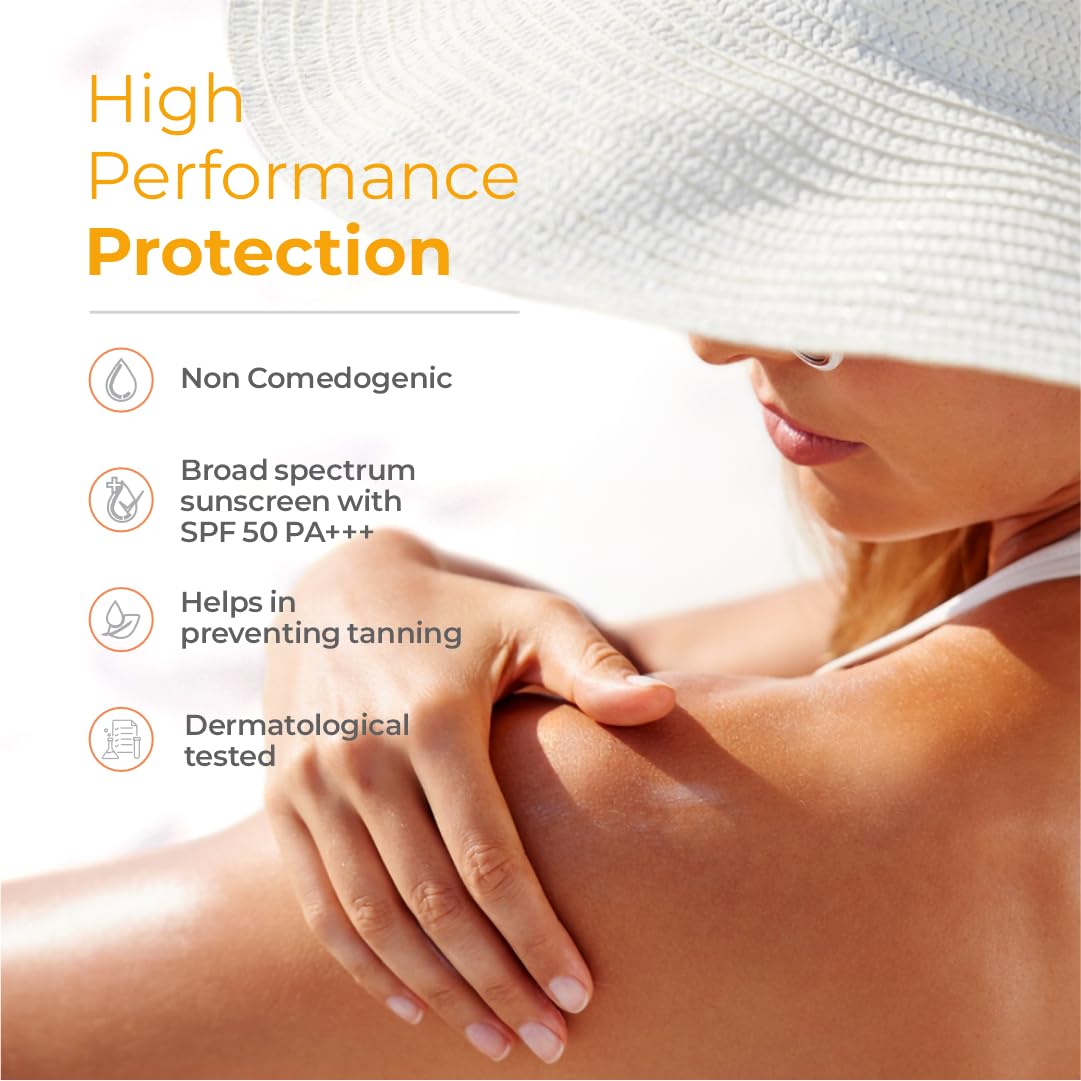 Brinton Healthcare Uvdoux Face & Body Sunscreen Gel With Spf 50 Pa+++ In Matte Finish And Oil Free Formula Water Resistant Protection Against Uva Uvb Rays (10 Gm) For Combination Skin Types