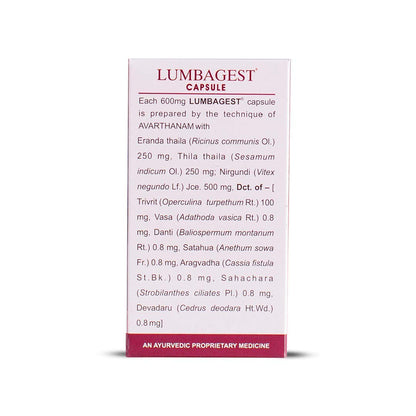 Kerala Ayurveda Lumbagest Capsule- 100 Count