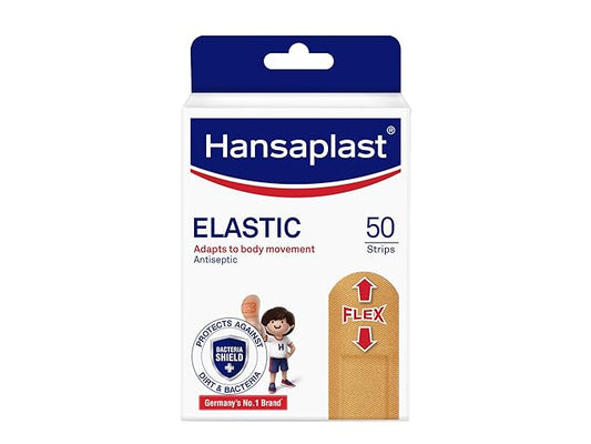 Hansaplast Elastic Plaster  3x Stretchable  First Aid  50 Strips