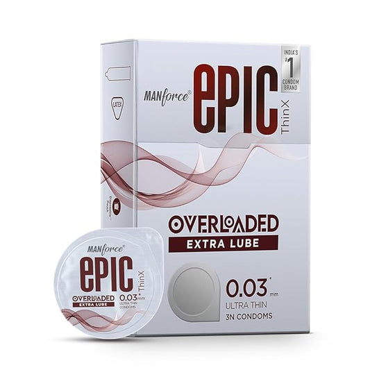 Manforce Epic thinx  Overloaded extra lube ( Pack of 3 s)