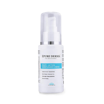 EPURE DERMA MultiE Action Moisturizer Crème  Hyaluronic Acid  Peptide Blend  Barrier Repair  Botanical Trio  UltraELight and Deep Hydration for Daily use  All Skin Types  For Men & Women 50g