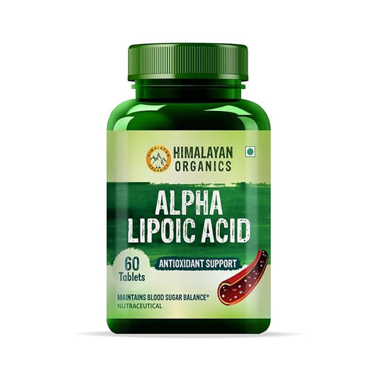 Himalayan Organics Alpha Lipoic Acid 300mg | Boost Liver Function  Healthy Blood Sugar  Antioxidant | Good For Nerves And Heart Functioning - 60 Veg Tablets