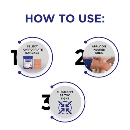 हंसाप्लास्ट सॉफ्ट कॉटन पेन रिलीफ क्रेप बैंडेज 1 का पैक (8CMx4MTR)