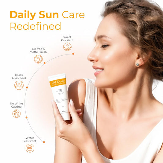 Brinton Healthcare Uvdoux Face & Body Sunscreen Gel With Spf 50 Pa+++ In Matte Finish And Oil Free Formula Water Resistant Protection Against Uva Uvb Rays (10 Gm) For Combination Skin Types
