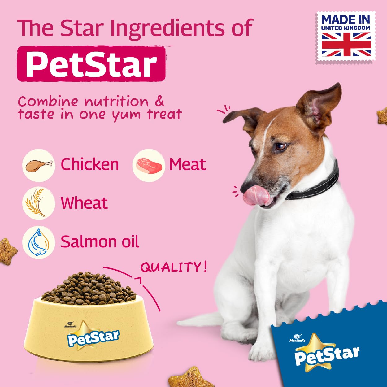 PetStar வயது வந்தோர் 1 கிலோ கோழி மற்றும் கோதுமை உலர் நாய் உணவு