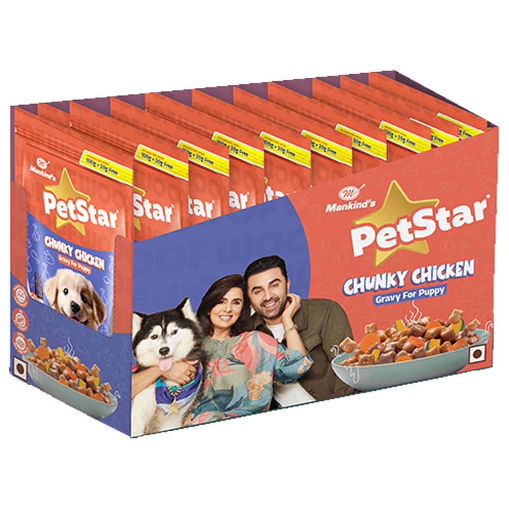 PetStar Chunky Chicken Gravy for Puppy 15 Pack Box x 120g Each