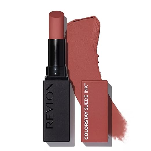 Revlon Lipstick ColorStay Suede Ink Built-in Primer Infused with Vitamin E Waterproof Smudge-proof Matte Color 003 Want It All 0.09 oz.