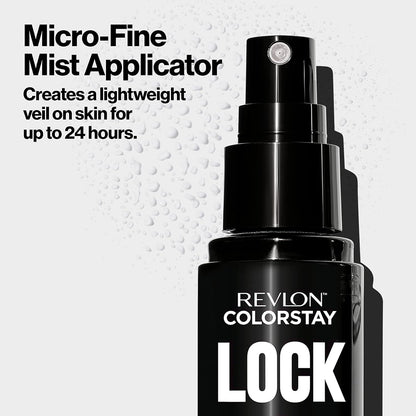 Revlon Colorstay 24 Hr Lock Setting Mist Keeps Face Makeup from Melting & Fading Mattifying Blurring & Oil Absorbing Face Spray Transfer-proof & Mask Friendly 1.9 fl oz. Clear