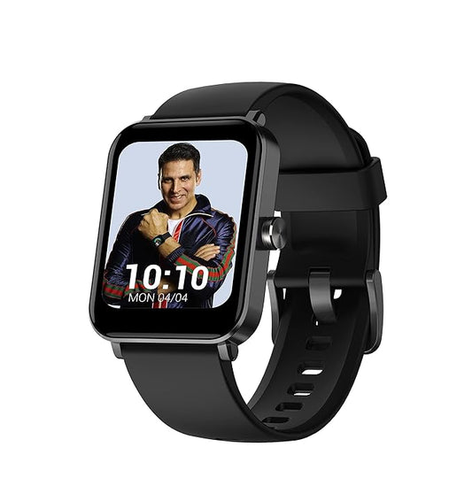 GOQii Smart Vital MAX SpO2 1.69'' HD Full Touch Smart Notification Waterproof IP68 Smartwatch for Smart Phones Blood Oxygen Sports and Sleep Tracking with 3 Months Personal Coaching Black