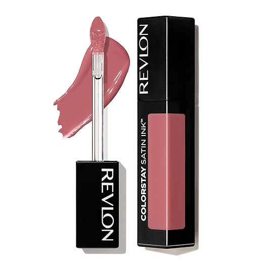 Revlon ColorStay Satin Ink Liquid Lipstick | Longlasting 16 Hrs| Smudge Proof | Vitamin E- Majestic Rose 5ml