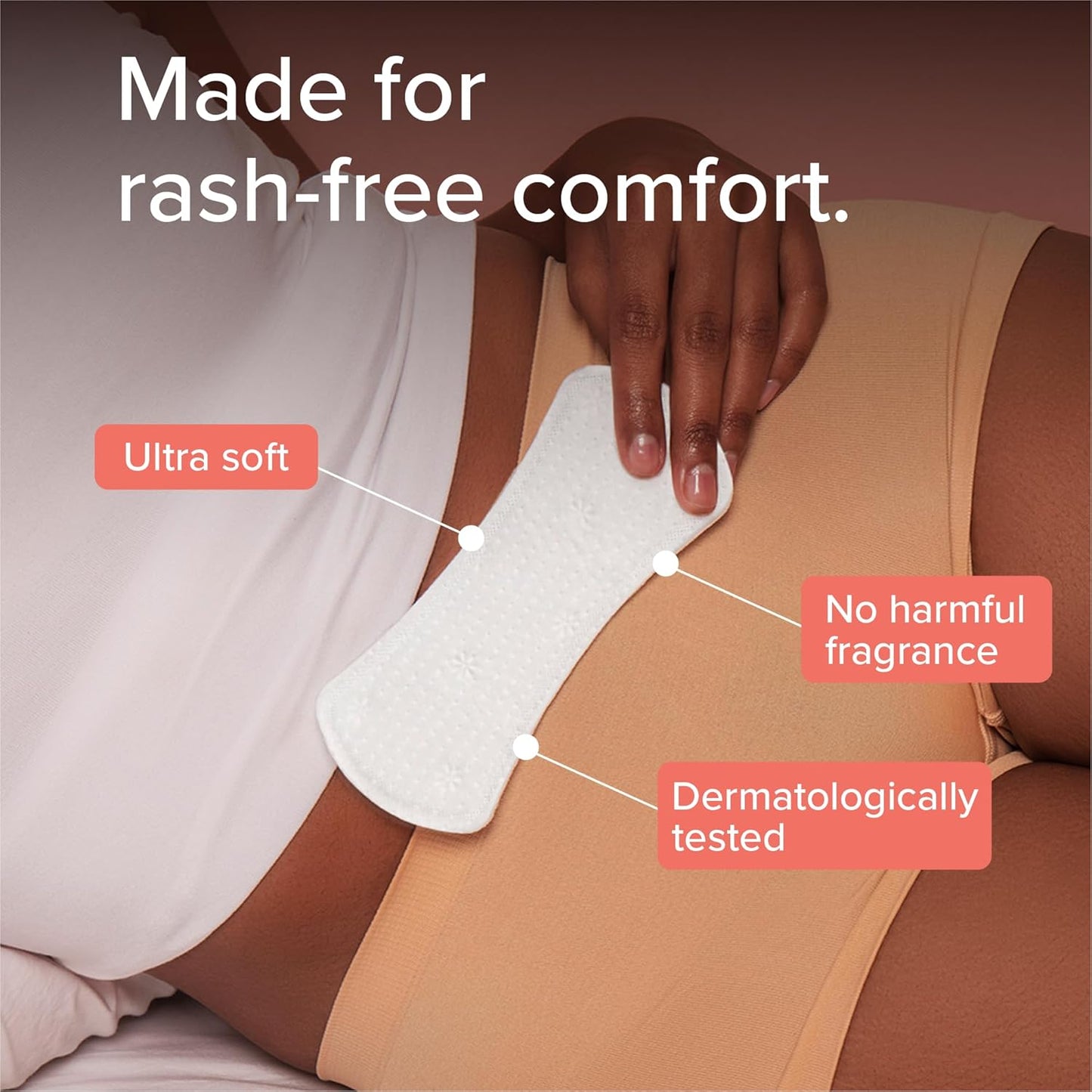 Nua UltraSoft Panty Liners For Women Daily Use  40 Liners  190mm Long  RashFree and ToxinFree  Protection Against Leakage and Discharge  Keeps You Dry  Fresh All Day Long