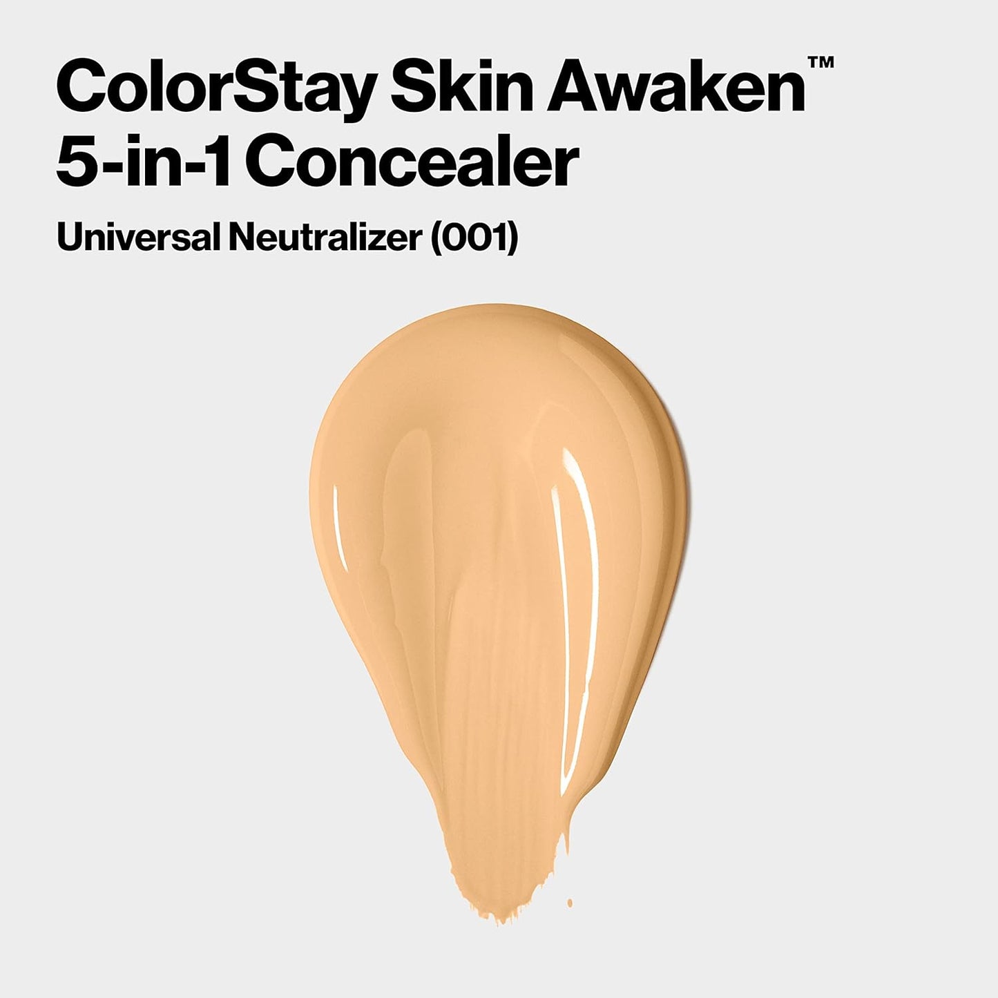 Revlon ColorStay Skin Awaken 5-in-1 Concealer Lightweight Creamy Longlasting Face Makeup with Caffeine & Vitamin C For Imperfections Dark Circles & Redness 001 Universal Neutralizer 8 ml