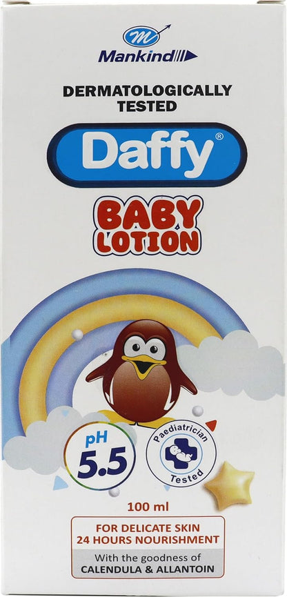 Daffy Baby Lotion | With the goodness of Calendula & Allantonin | Paediatrician Tested | with pH 5.5 | 100ml