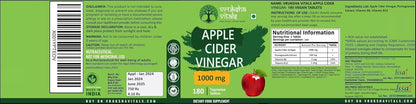 Vruksha Vitals Apple Cider Vinegar - 180 Tablets/Capsules health supplement