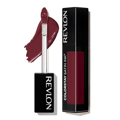 Revlon ColorStay Satin Ink Liquid Lipstick | Longlasting 16 Hrs| Smudge Proof | Vitamin E- Partner In Wine 5ml