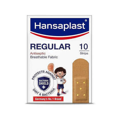 HANSAPLAST Regular Antiseptic Bandage  For Everyday Cuts and Wounds  10s Strips Bandage Protector  (Adult  Kids Knee Foot Hand)