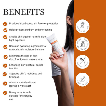 EPURE DERMA AgeEDefense Sunscreen SPF 50  WaterELight UVAEUVB & Blue Light Protection  MultiEVitamins Infusion  No White Cast  Broad Spectrum PA  50g E 1.7 fl oz