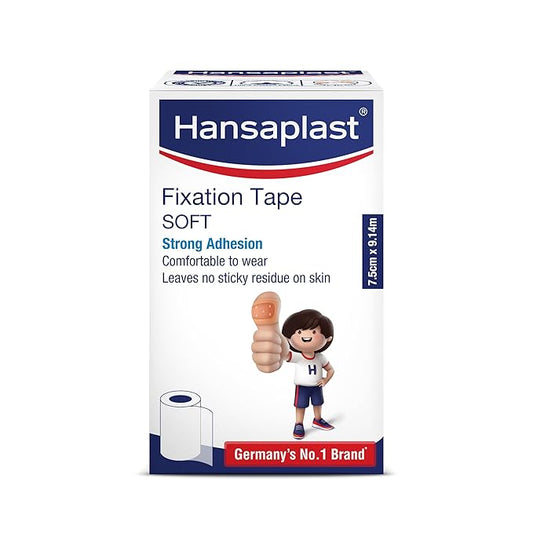 Hansaplast Fixation Tape  Adhesive tape for medical | 100% Cotton fabric 7.5 cm x 9.14 cm