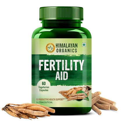 Himalayan Organics Fertility Aid Supplement Supports Daily Nutrition for Better Fertility | Maintains Reproductive Health (60 Capsules)