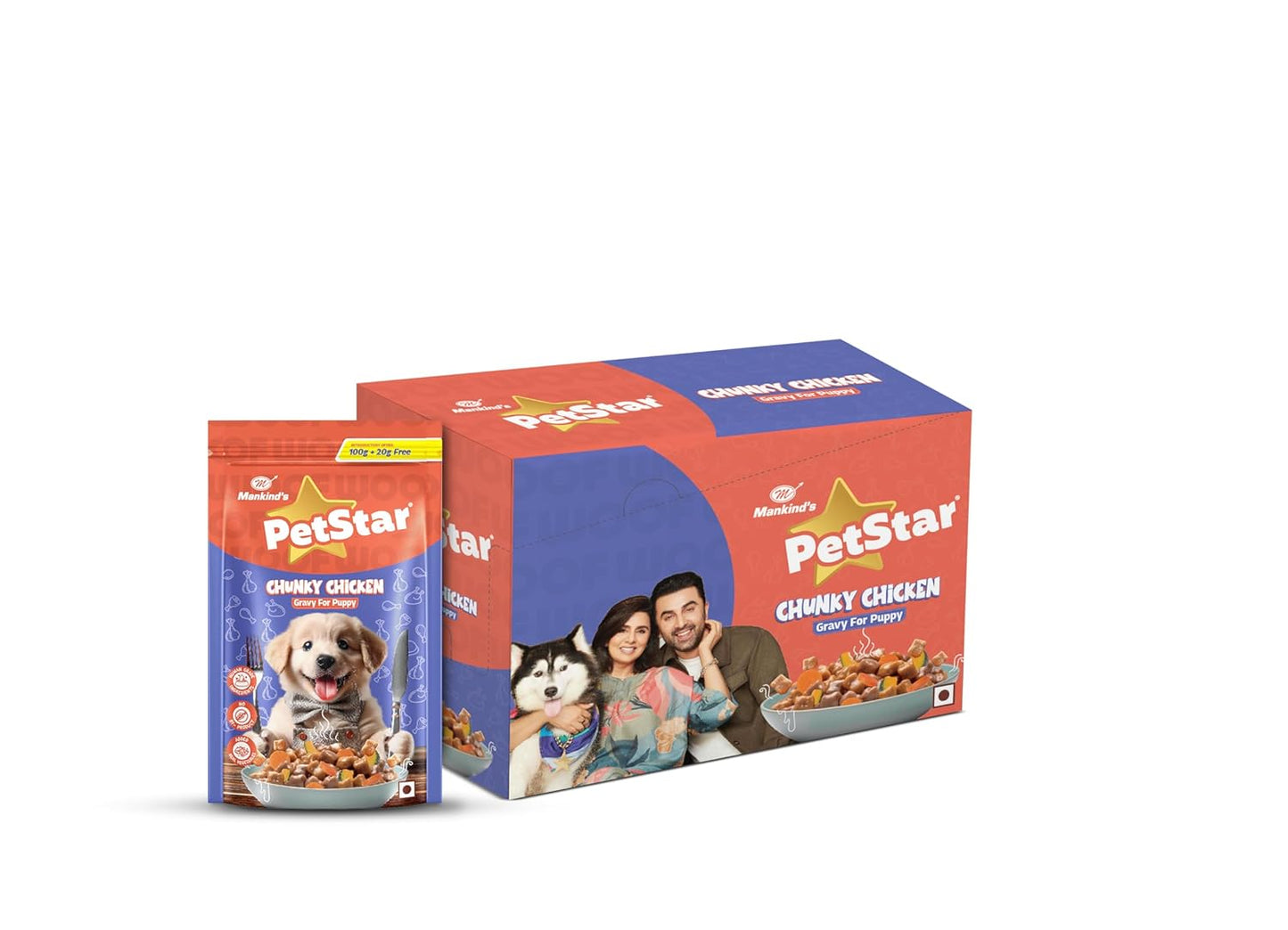 PetStar Chunky Chicken Gravy for Puppy 15 Pack Box x 120g Each