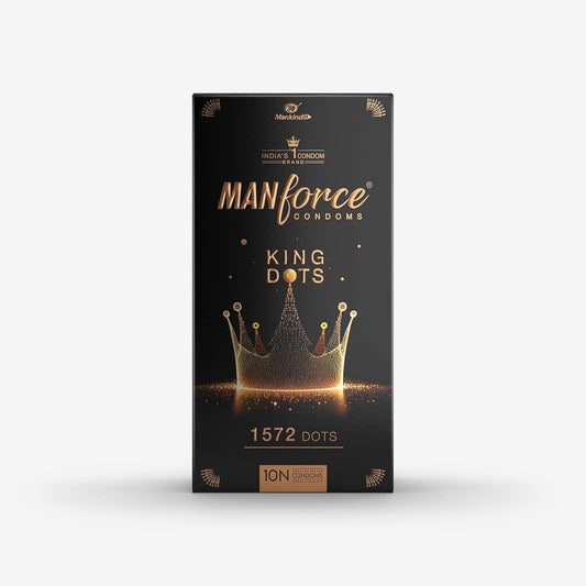 Manforce King Dots Condoms (10pcs) + Epic Lavender Lube (60ml)