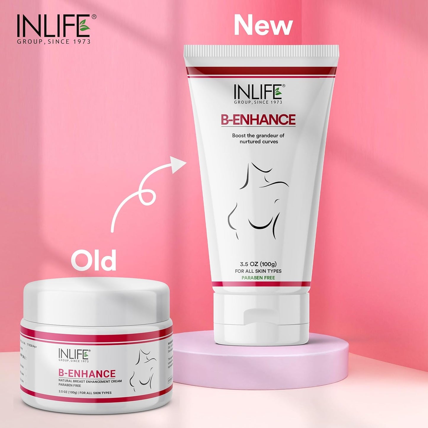 INLIFE BEC Cream for Women  Body Massage Cream with Fenugreek Nigella Sativa Aloe Vera  100g Tube