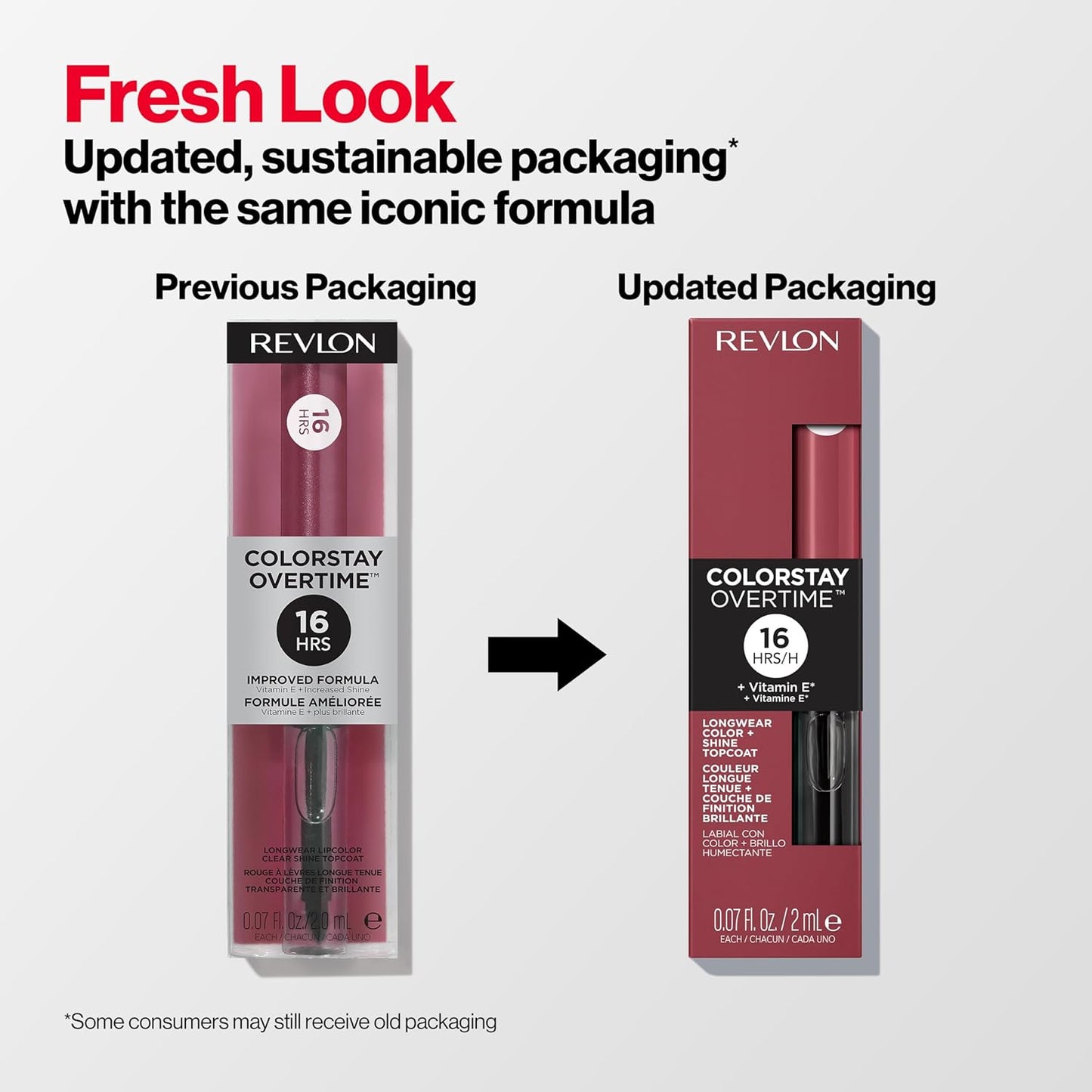 Revlon Liquid Lipstick with Clear Lip Gloss ColorStay Overtime Lipcolor Dual Ended with Vitamin E in Plums & Berries 500 Limitless Black Cherry 0.07 Oz