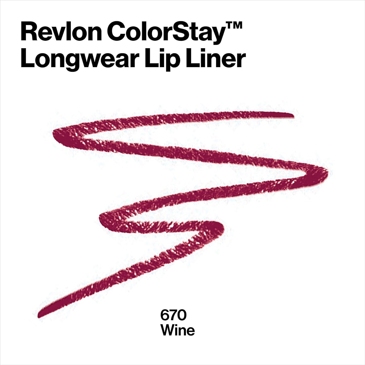 Revlon Lip Liner Colorstay Face Makeup with Built-in-Sharpener Longwear Rich Lip Colors Smooth Application 670 Wine