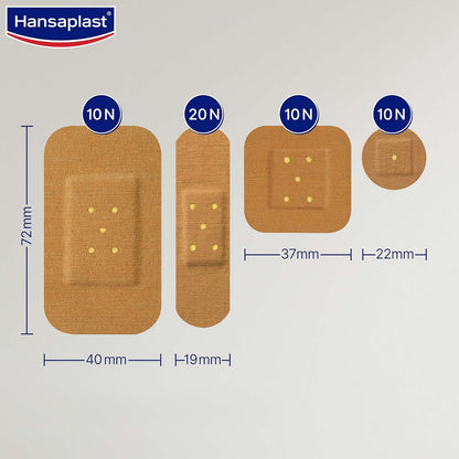 Hansaplast Assorted Pack  Antiseptic Plasters in various shapes  sizes  First Aid kit  Breathable fabric