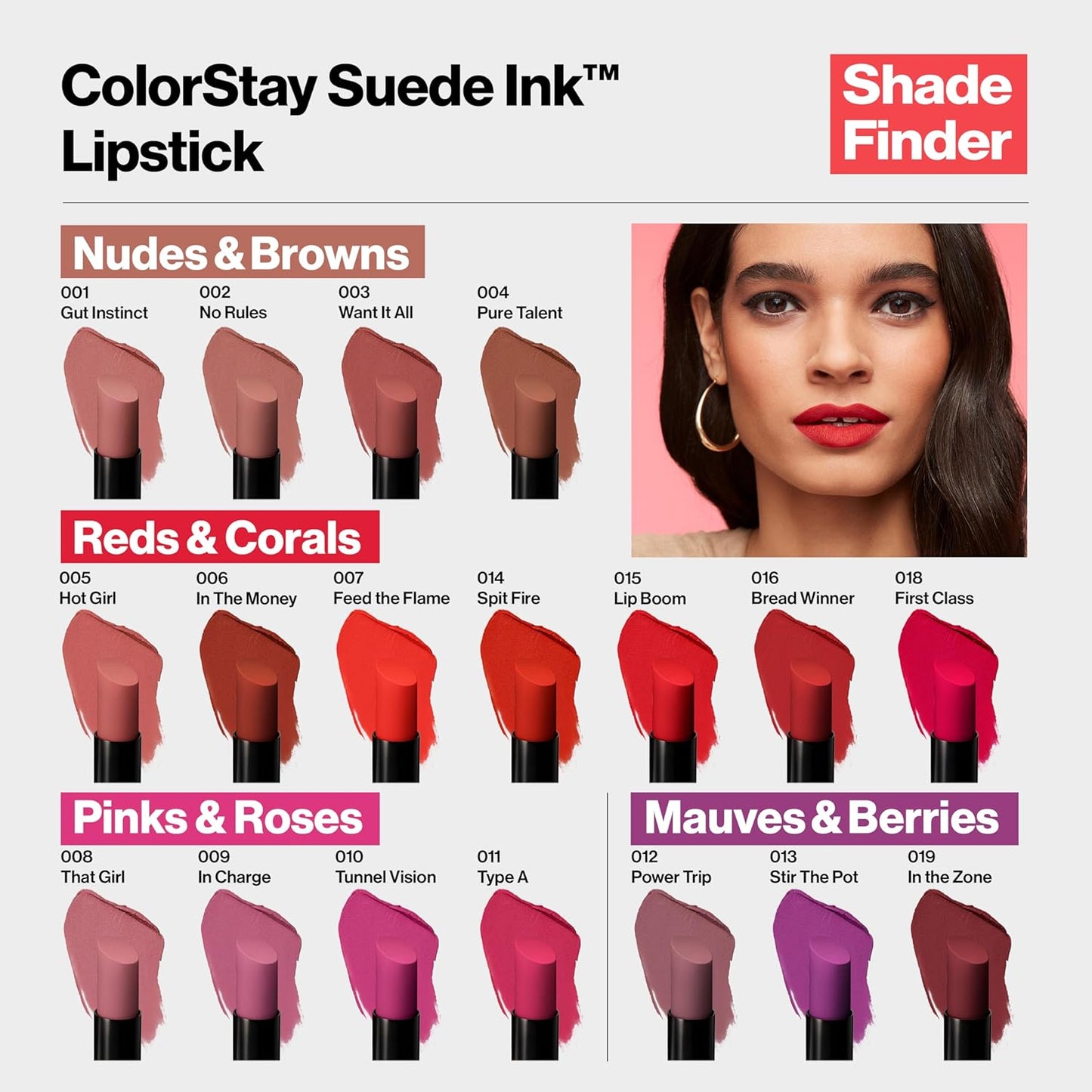 Revlon Lipstick ColorStay Suede Ink Built-in Primer Infused with Vitamin E Waterproof Smudge-proof Matte Color 016 Bread Winner 0.09 oz.