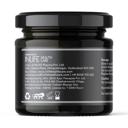 INLIFE Shilajit Resin 20g  Original Himalayan  Natural Shilajeet for Strength Endurance  Stamina  75% Fulvic Acid  Lab Tested  Ayurvedic Supplement for Men Women