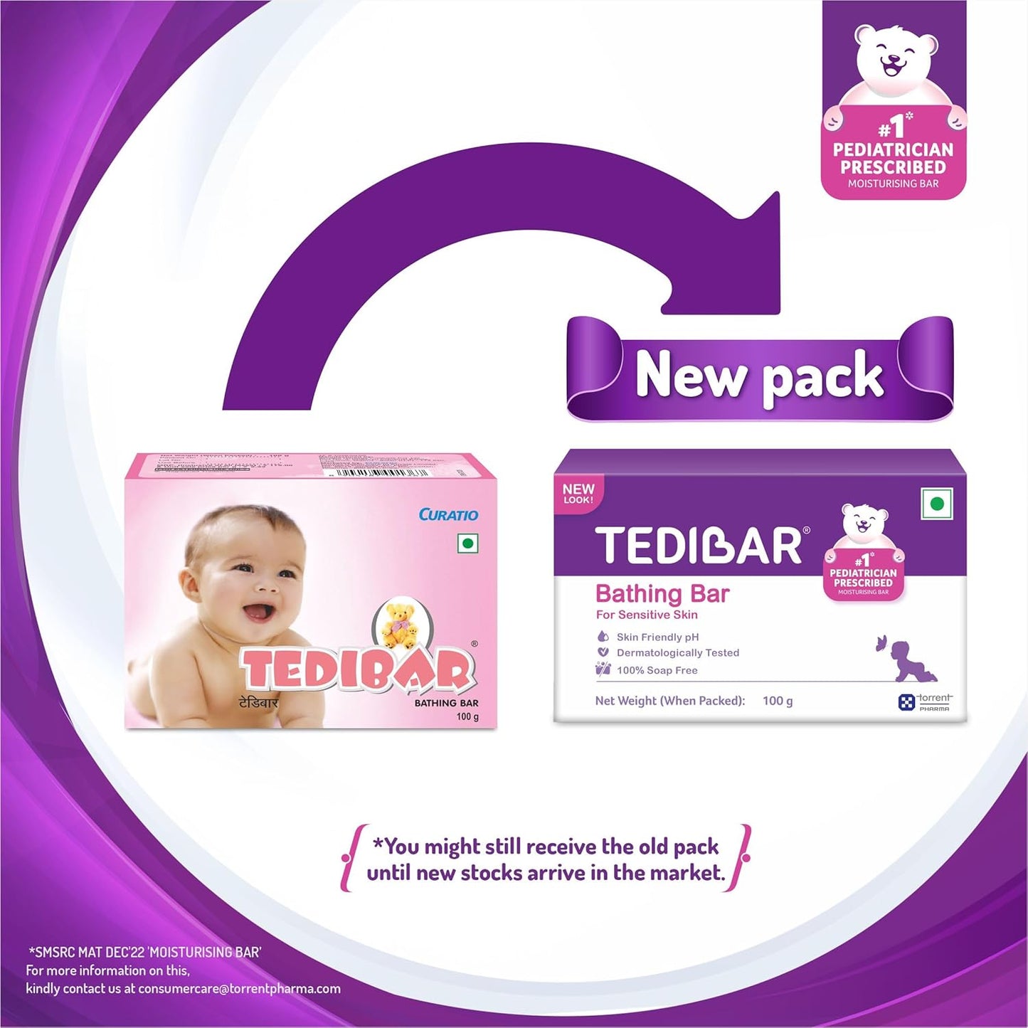 Tedibar Moisturising Baby Bathing Bar 100g