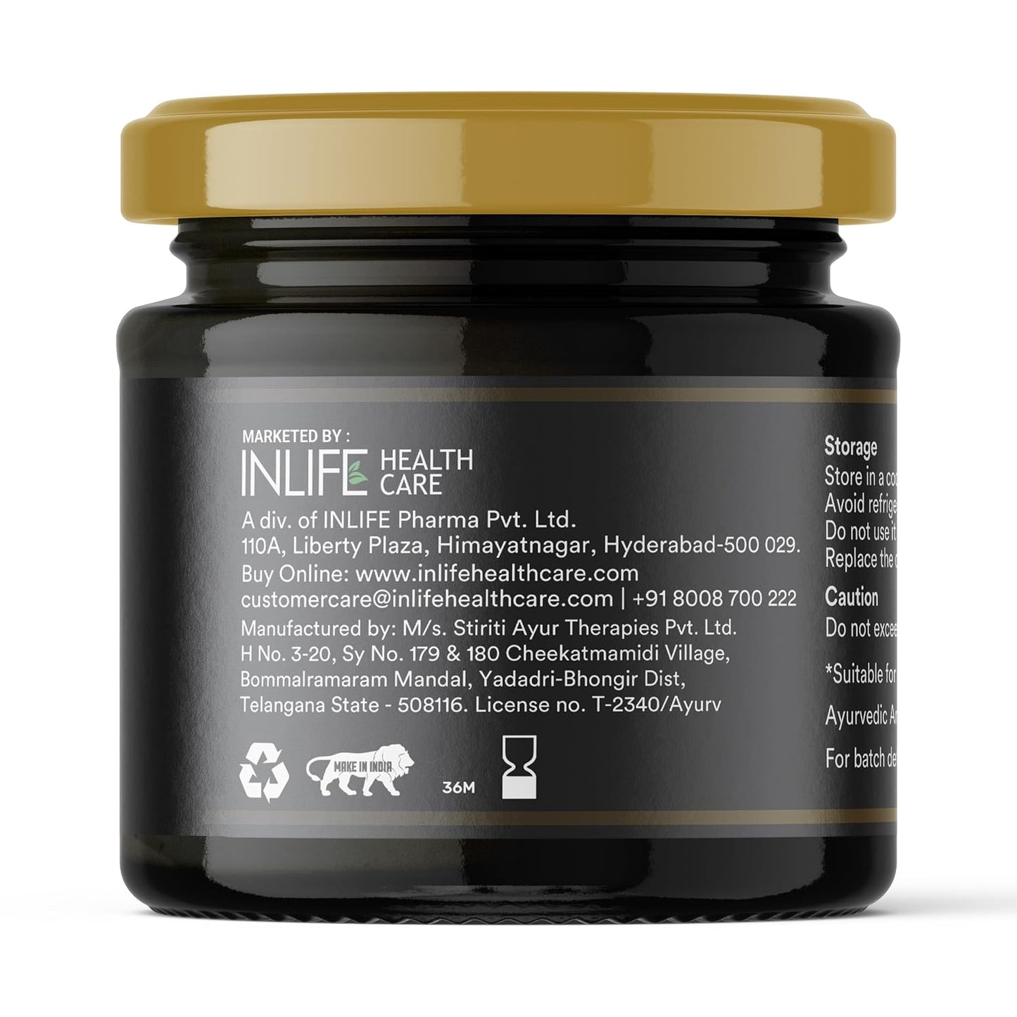 INLIFE Shilajit Gold 20g  Original Himalayan Shilajeet Resin with Ashwagandha Tribulus Turmeric Kali Musli for Strength Endurance  Stamina  75% Fulvic Acid  Lab Tested Ayurvedic Supplement