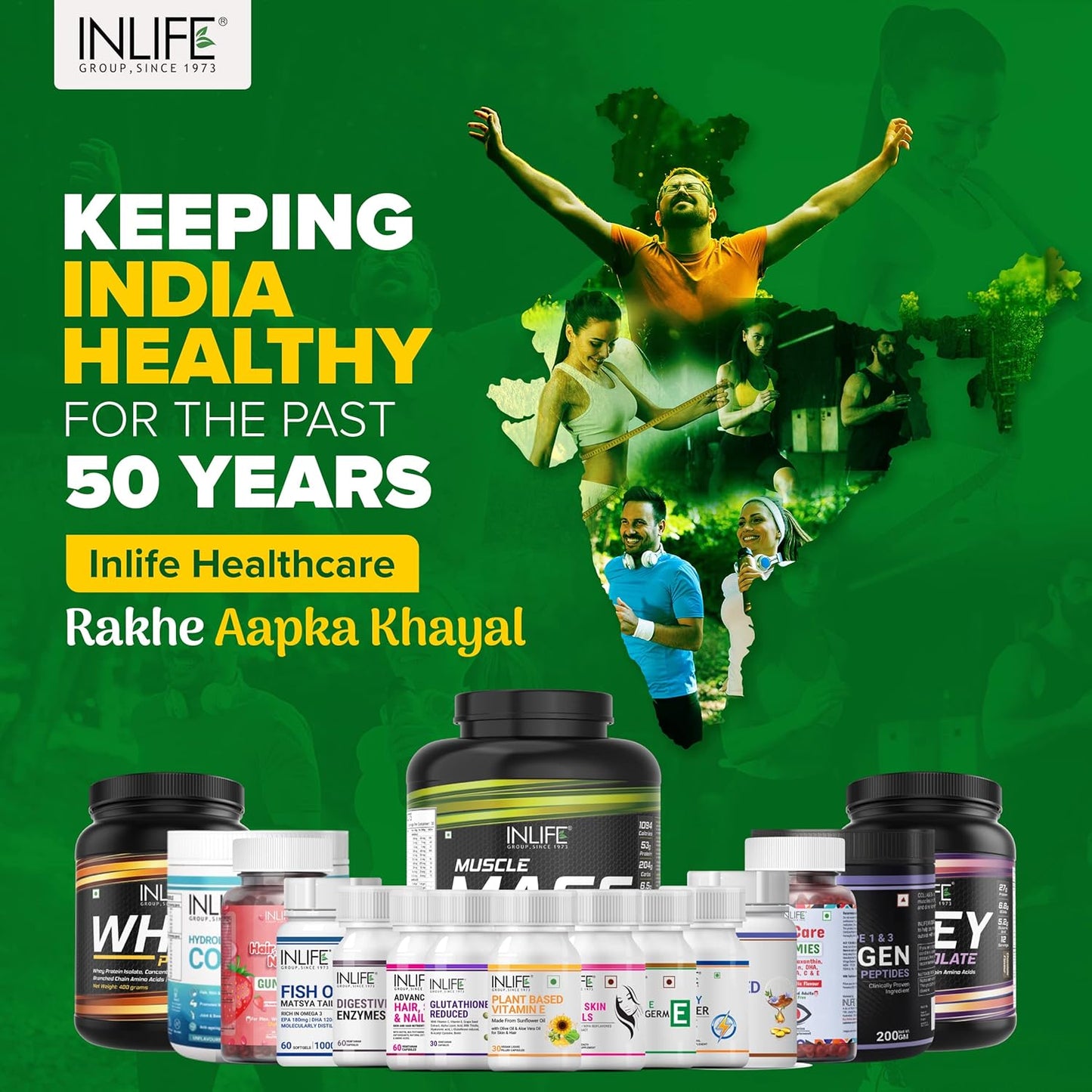 INLIFE Multivitamin Tablets for Men  60 Tablets  Enriched with Zinc Vitamin C Vitamin D3 and Essential Multiminerals  Supports Energy Stamina and Immunity  Supports Overall Health & Wellness