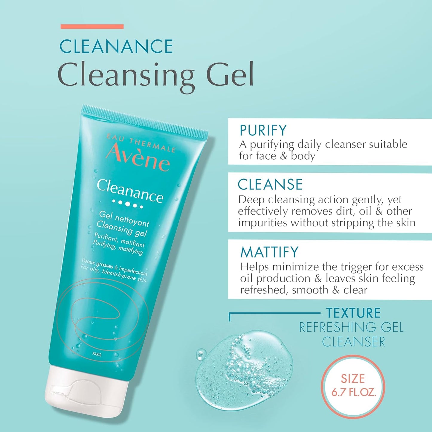 EAU THERMALE AVENE Cleanance Cleansing Gel 200Ml